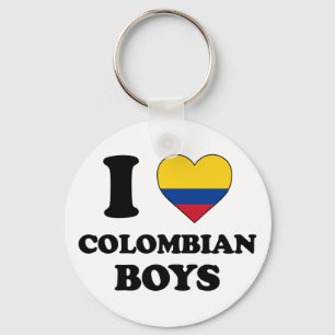 Porte-clés J'aime les garçons colombiens