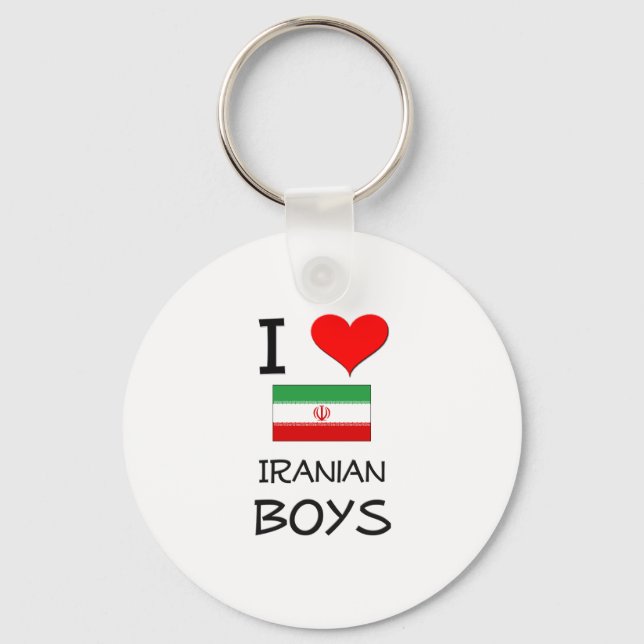 Porte-clés J'aime les garçons iraniens (Recto)
