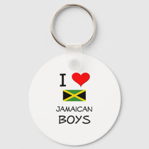 Porte-clés J'aime les garçons jamaïcains