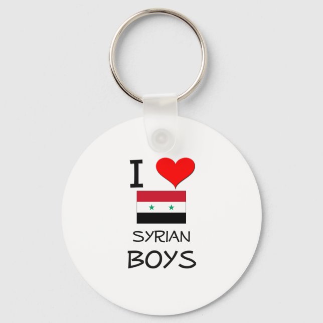 Porte-clés J'aime les garçons syriens (Recto)