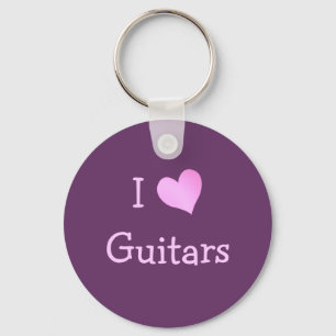 Porte-clés J'aime les guitares