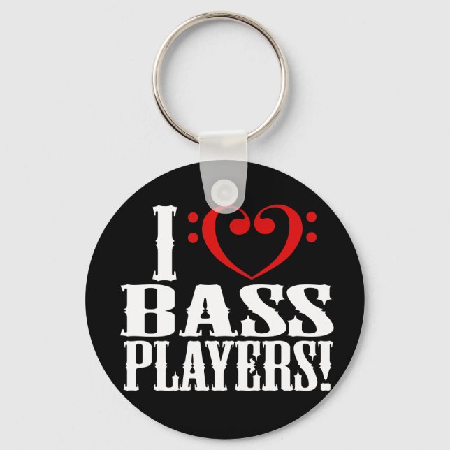 Porte-clés J'Aime Les Joueurs De Basse ! (Recto)