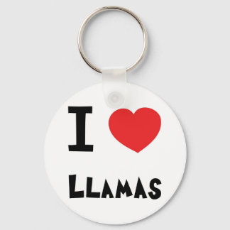 Porte-clés J'aime les lamas