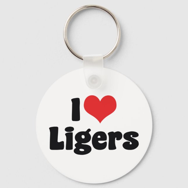 Porte-clés J'aime les Ligers du cœur (Recto)