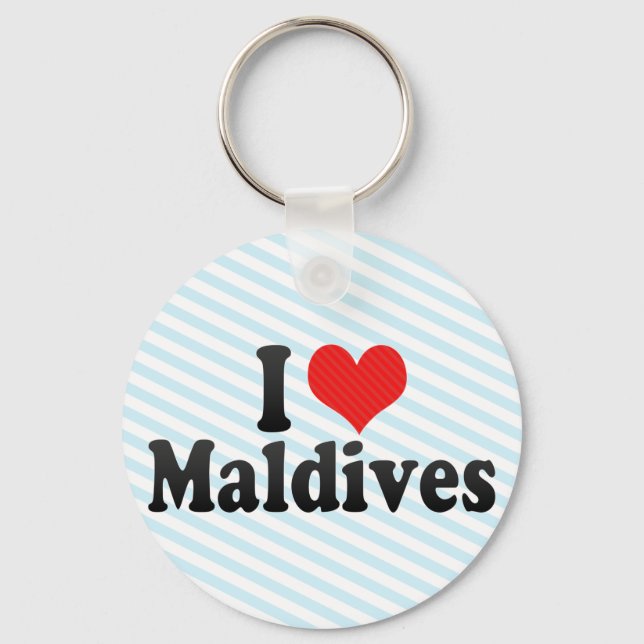 Porte-clés J'aime les Maldives (Recto)