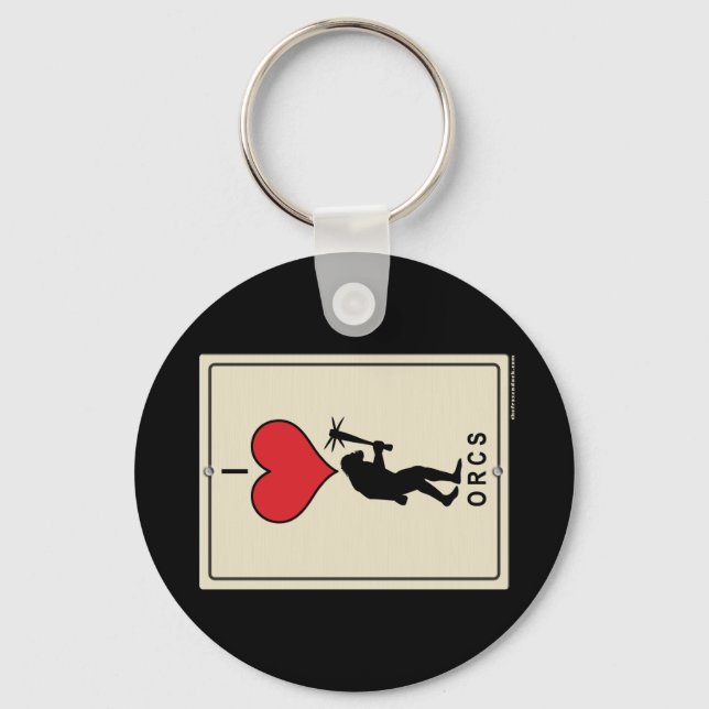 Porte-clés J'Aime Les Orcs (Recto)