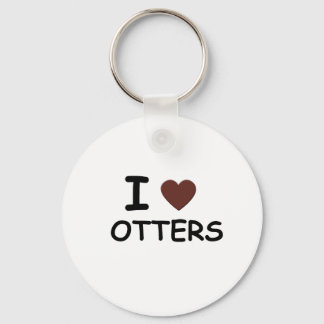 Porte-clés J'aime les OTTERS