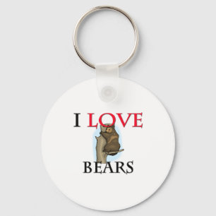 Porte-clés J'aime les ours