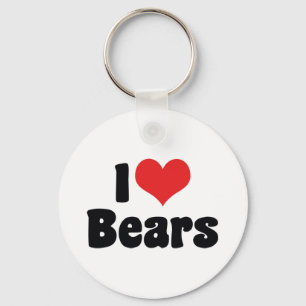 Porte-clés J'aime les ours à coeur