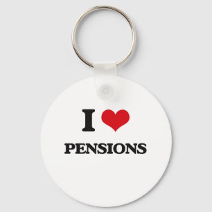 Porte-clés J'aime les pensions