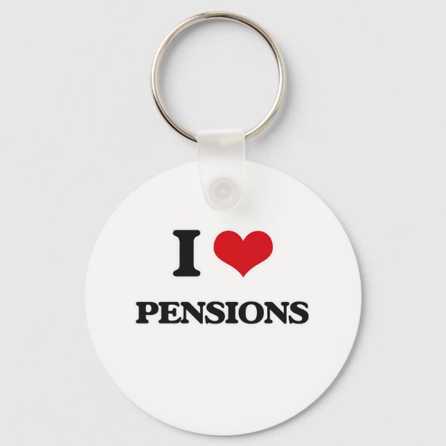 Porte-clés J'aime les pensions (Recto)