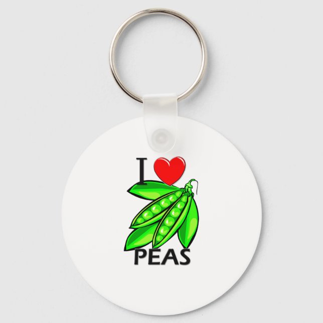 Porte-clés J'Aime Les Pois (Recto)