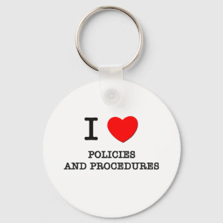 Porte-clés J'Aime Les Politiques Et Les Procédures