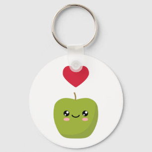 Porte-clés J'aime les pommes