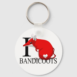 Porte-clés J'aime les Porte - clés de Bandicoots