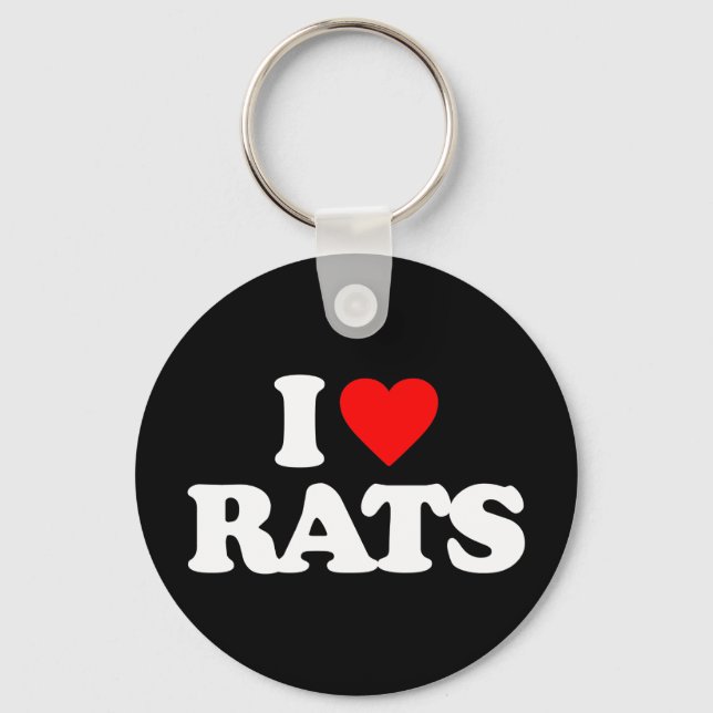 PORTE-CLÉS J'AIME LES RATS (Recto)