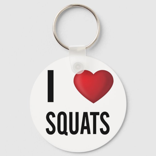 Porte-clés J'aime les squats (Recto)