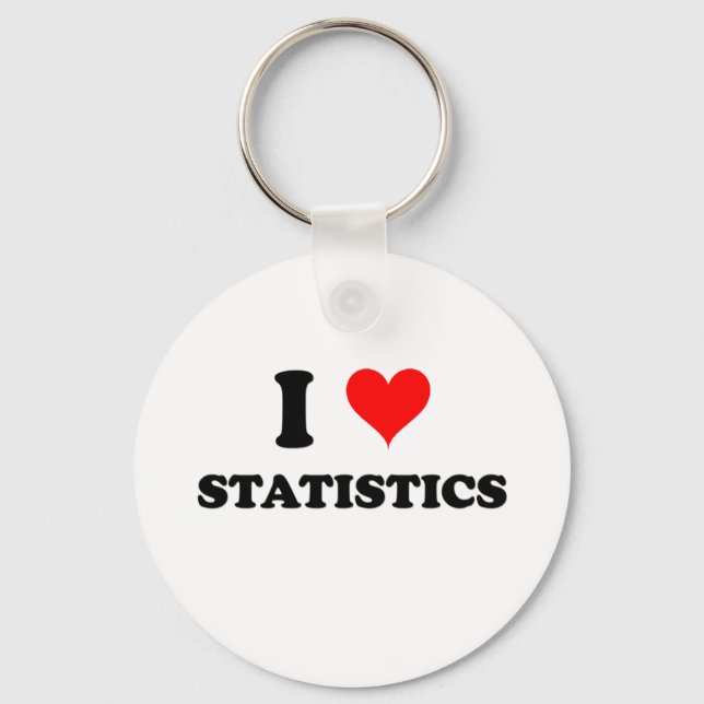 Porte-clés J'aime les statistiques (Recto)