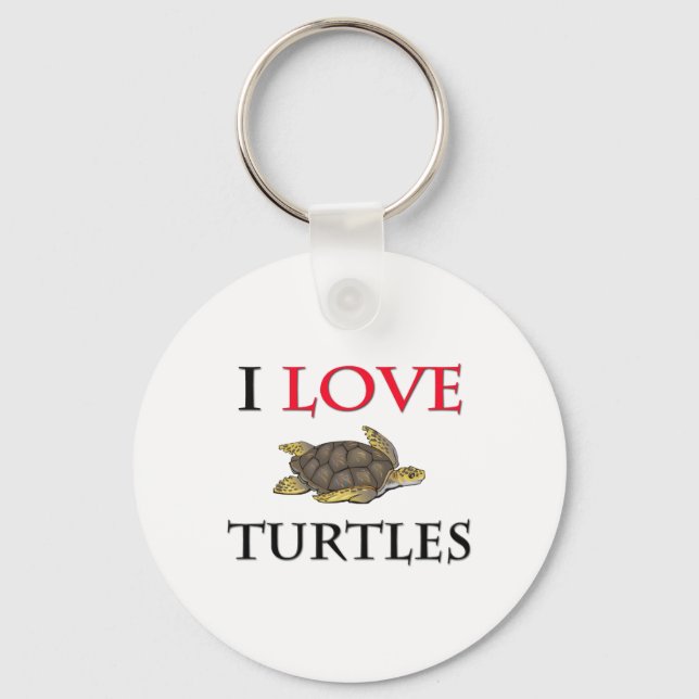 Porte-clés J'Aime Les Tortues (Recto)