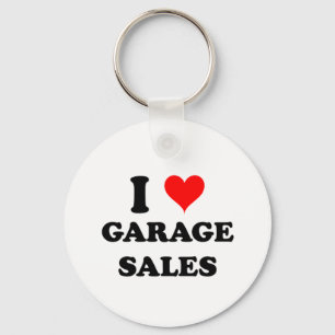 Porte-clés J'aime les ventes de garages