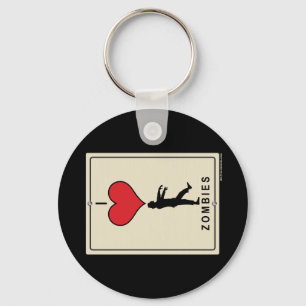 Porte-clés J'aime les zombies