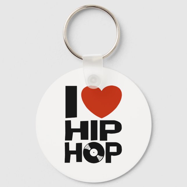Porte-clés J'aime l'Hip hop (Recto)