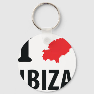 Porte-clés J'aime l'icône Ibiza