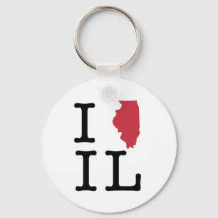 Porte-clés J'aime l'Illinois