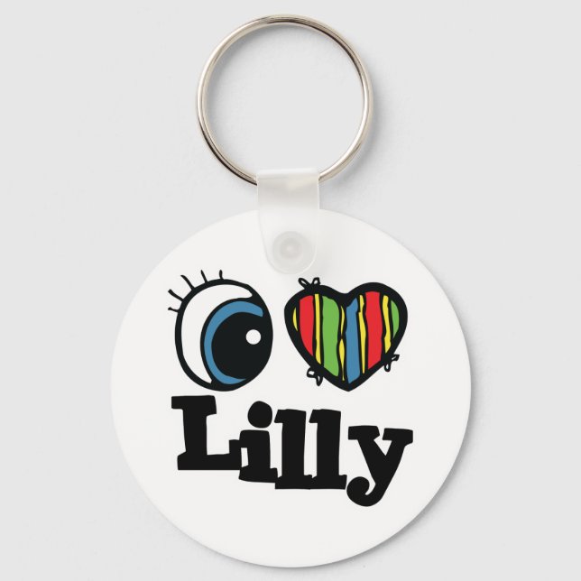 Porte-clés J'aime Lilly (Recto)