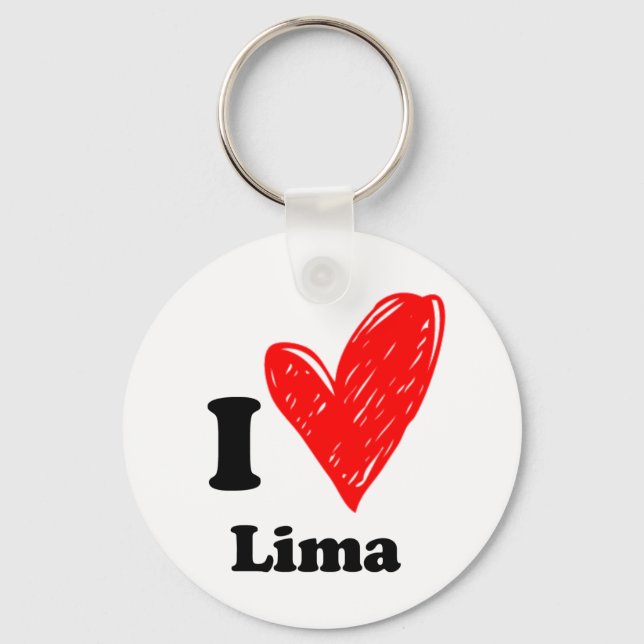 Porte-clés J'aime Lima (Recto)