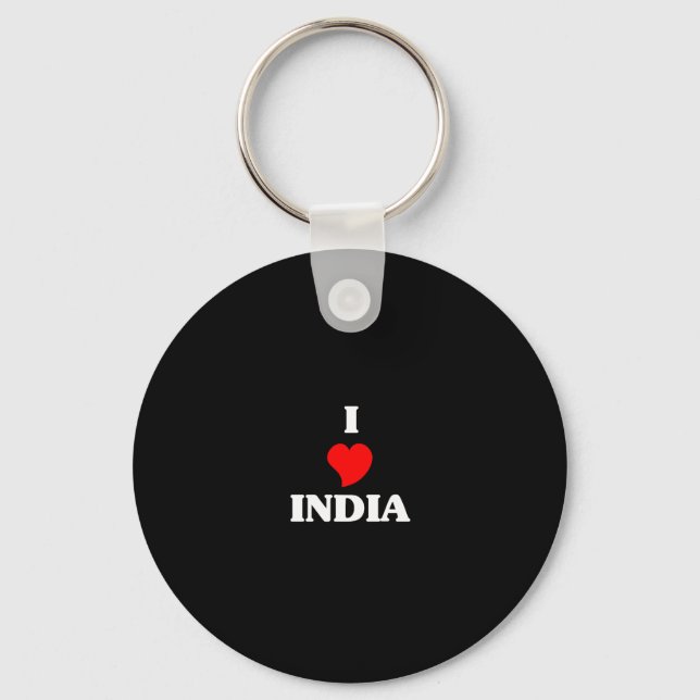 Porte-clés J'aime l'Inde (Recto)