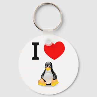 Porte-clés J'aime Linux