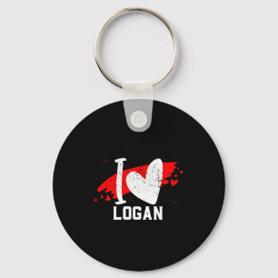 Porte-clés J'aime Logan J'adore Logan