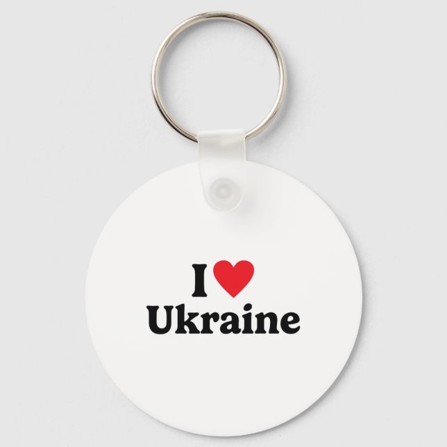 Porte-clés J'aime l'Ukraine 1  (Recto)