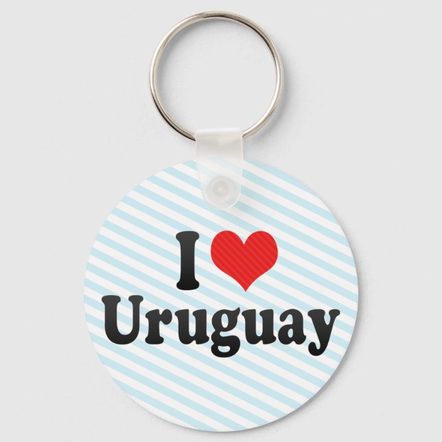 Porte-clés J'aime l'Uruguay (Recto)
