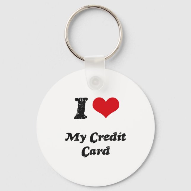Porte-clés J'aime ma carte de crédit (Recto)