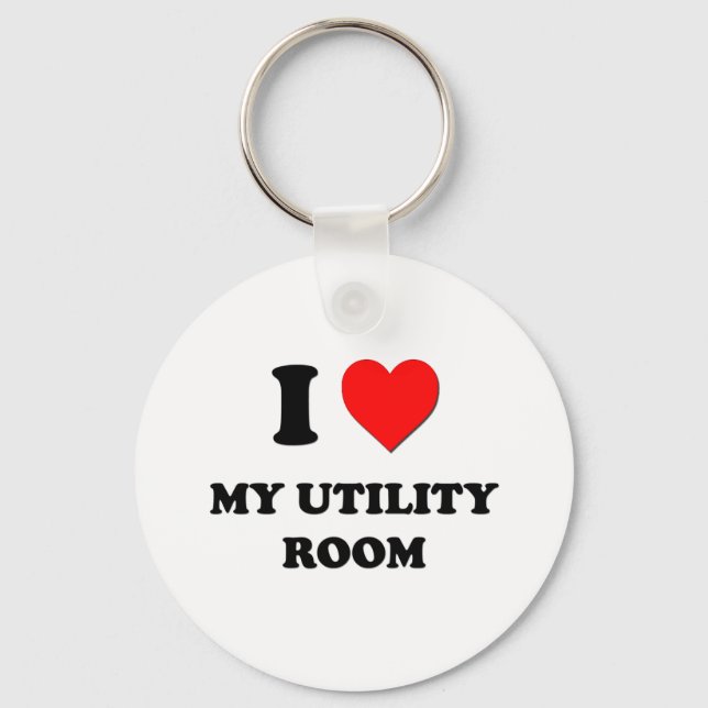 Porte-clés J'aime ma chambre d'utilité (Recto)