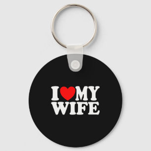 Porte-clés J'aime ma femme cœur drôle cool mari femmes cadeau