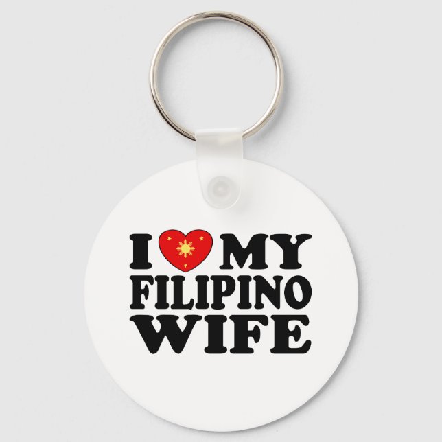 Porte-clés J'Aime Ma Femme Philippine (Recto)