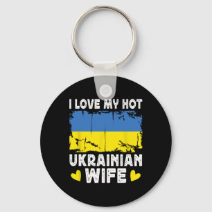 Porte-clés J'aime ma femme ukrainienne torride Conjoints Drap