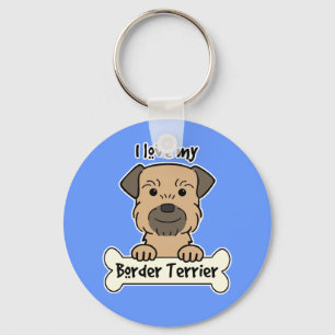 Porte-clés J'aime ma frontière Terrier