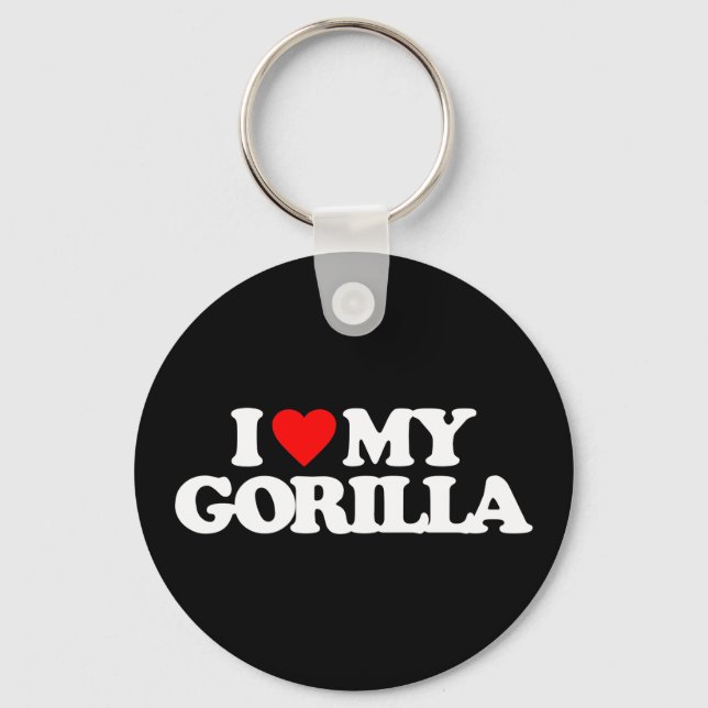PORTE-CLÉS J'AIME MA GORILLA (Recto)