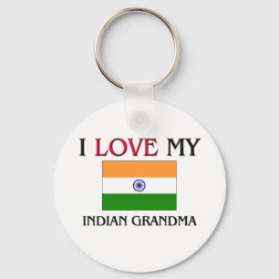 Porte-clés J'aime ma grand-maman indienne
