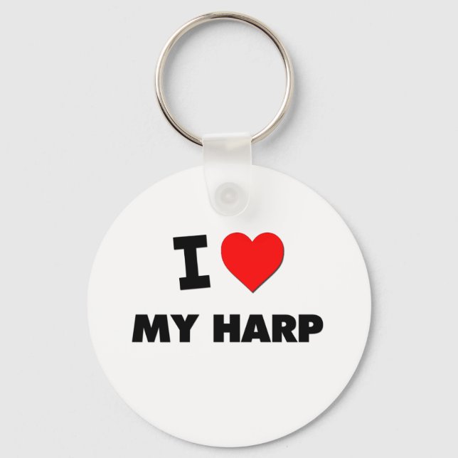 Porte-clés J'Aime Ma Harpe (Recto)