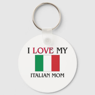 Porte-clés J'aime ma maman italienne