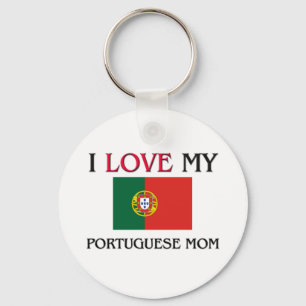 Porte-clés J'aime ma maman portugaise