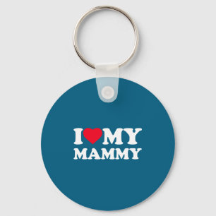 Porte-clés J'aime ma mammy cœur famille grand-mère manches lo