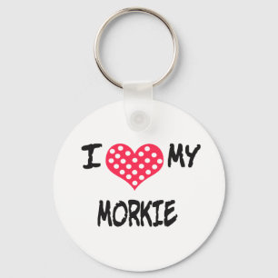 Porte-clés J'aime ma Morkie