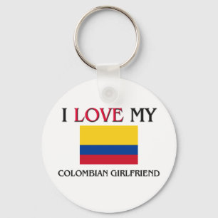 Porte-clés J'aime ma petite amie colombienne