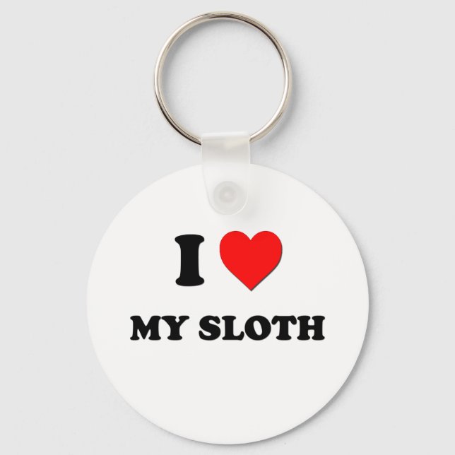 Porte-clés J'aime ma Sloth (Recto)